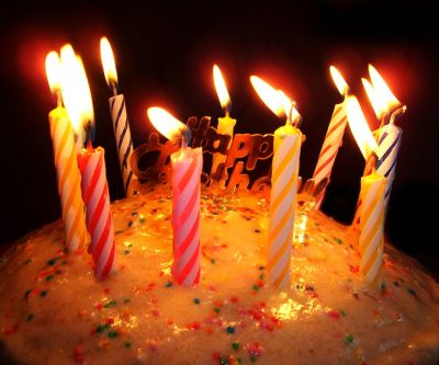 Pastel de Cumpleaños con Velas