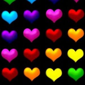 Patrones de Corazones Coloridos