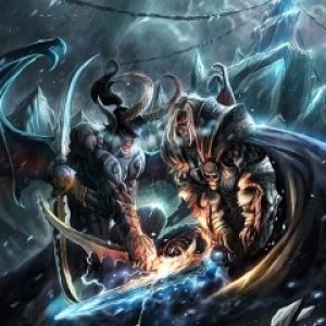 Escena de Batalla Épica de Fantasía