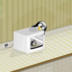Pingüino en el Microondas