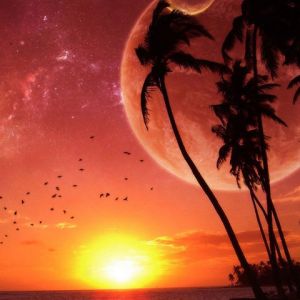 Impresionante Atardecer con Planetas