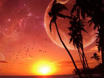 Impresionante Atardecer con Planetas