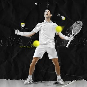 Novak Djokovic Acción de Tenis