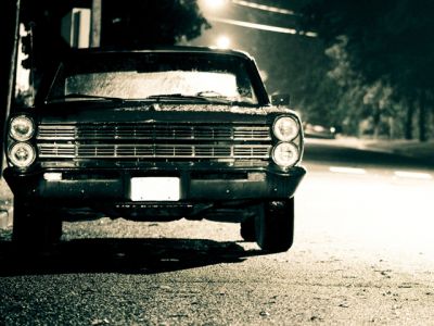 Coche Clásico Toma Nocturna