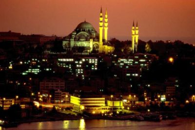 Horizonte de Estambul al Atardecer