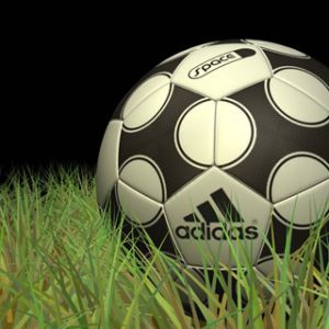 Balón de Fútbol Adidas en Césped