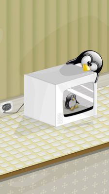 Pingüino en el Microondas