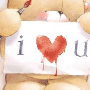 Oso Lindos Sosteniendo un Cartel de Amor