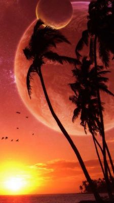 Impresionante Atardecer con Planetas