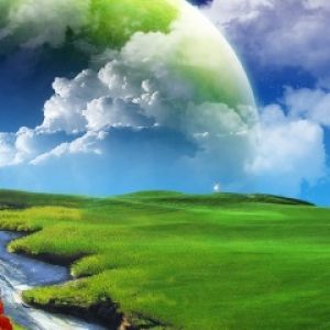 Paisaje Fantástico con Luna
