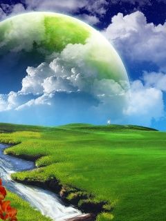 Paisaje Fantástico con Luna