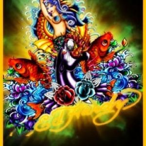 Arte Fantástico Colorido con Sirenas