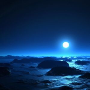 Paisaje Oceánico Iluminado por la Luna