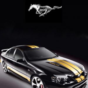 Ford Mustang Negro y Dorado