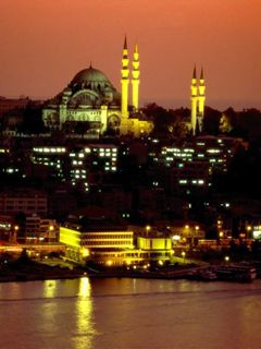 Horizonte de Estambul al Atardecer