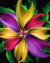 Diseño de Flor Abstracta Colorida