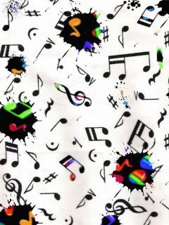 Patrón de Notas Musicales Coloridas