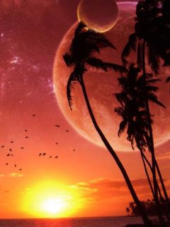 Impresionante Atardecer con Planetas