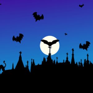 Silhouette de Noche de Halloween