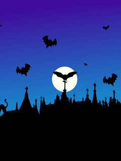 Silhouette de Noche de Halloween
