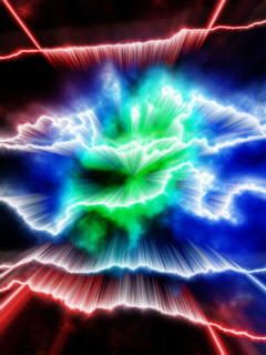 Explosión Abstracta Espacial Vibrante