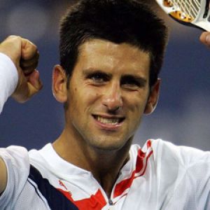 Celebración de Novak Djokovic