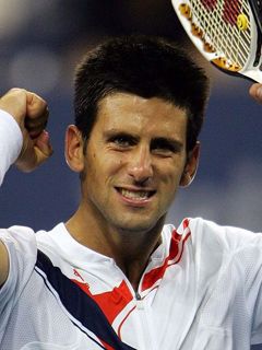 Celebración de Novak Djokovic