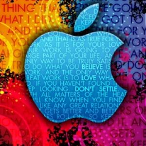 Logo de Apple con Cita Inspiradora