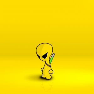 Personaje Extraterrestre Amarillo