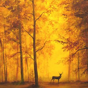 Bosque Dorado con Ciervo