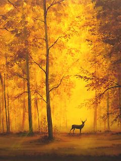 Bosque Dorado con Ciervo