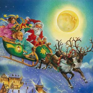 Santa Claus y renos