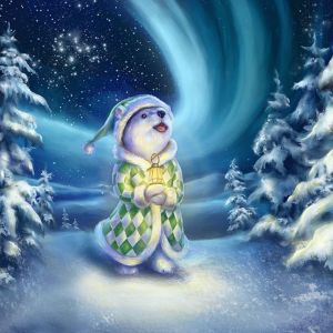 Oso Polar Bonito en Invierno