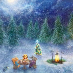 Animales de Invierno Celebrando la Navidad