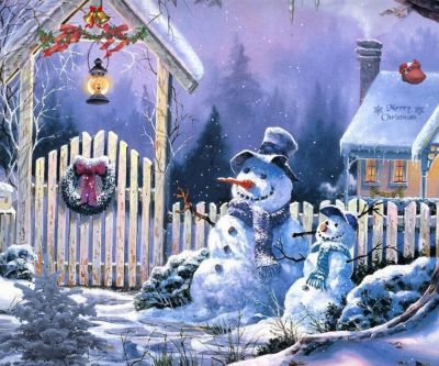 Encantadores Muñecos de Nieve Navideños