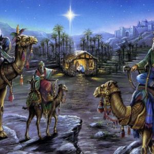 Los Tres Reyes Magos en la Natividad