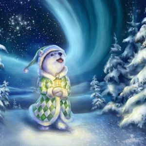Oso Polar Adorable en Invierno