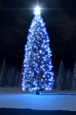 Árbol de Navidad Azul Brillante