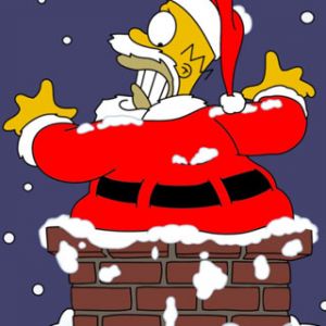 Diversión Navideña de Homer Simpson