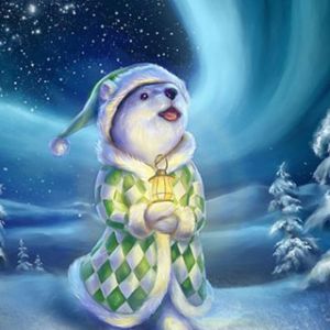 Oso Polar Adorable en Invierno