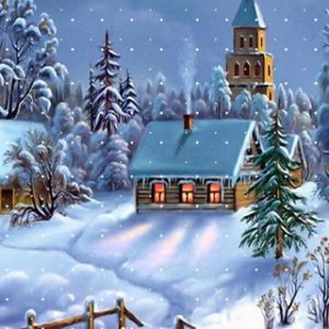 Escena Navideña de Invierno