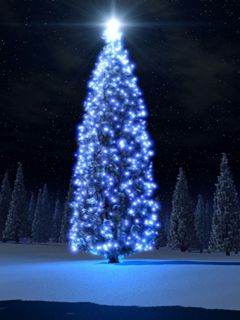 Árbol de Navidad Azul Brillante