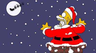 Diversión Navideña de Homer Simpson