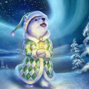 Oso Polar Adorable en Invierno