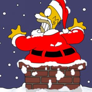 Homer Simpson Alegría Navideña
