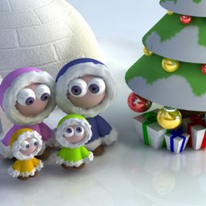Familia Navideña Linda