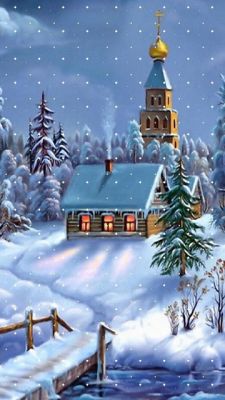 Cabaña de Invierno en la Nieve