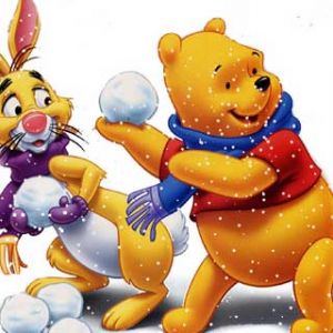 Winnie the Pooh y Conejo Divertido