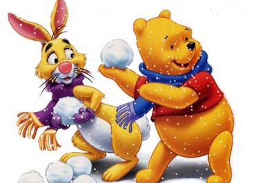 Winnie the Pooh y Conejo Divertido