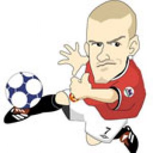 Jugador de Fútbol Caricatura